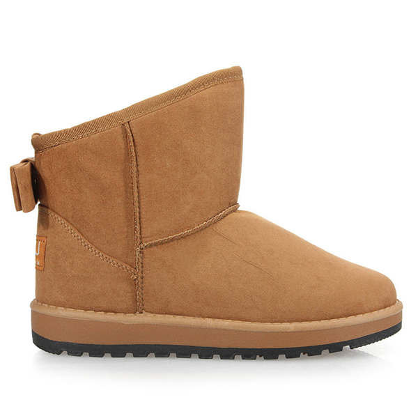 Hiver de femmes bowknot mignon bottes de neige de cheville chaudes